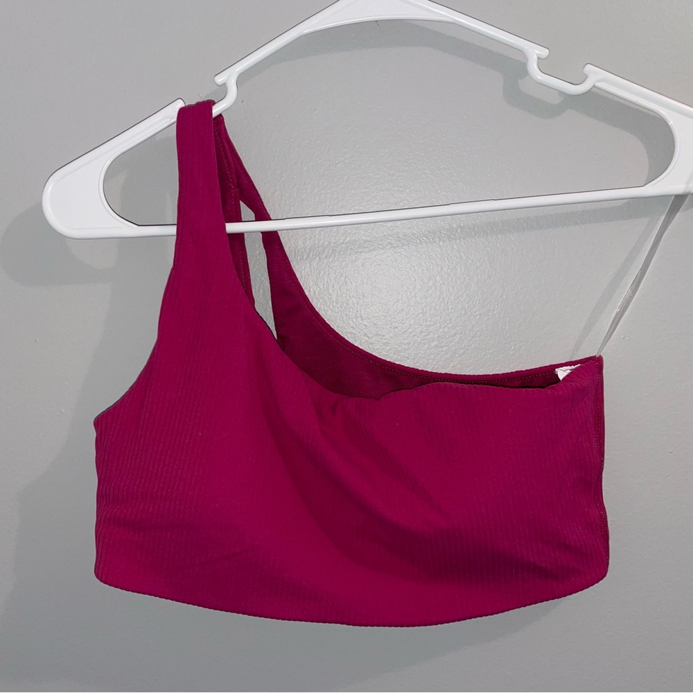 Lululemon Women's One-Shoulder Pink Sports Bra